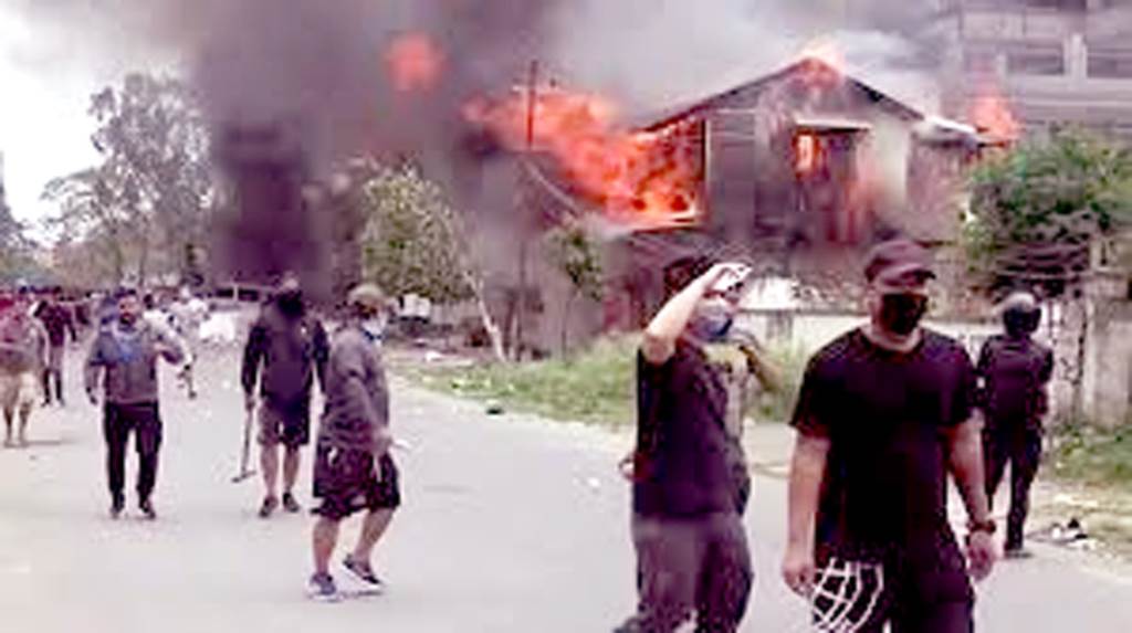 Three killed seven houses burnt in Manipur People flee into forest as firing begins